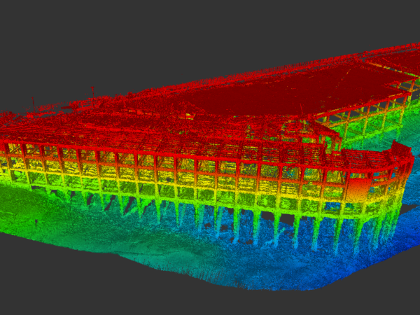 point cloud 3d model of jetty