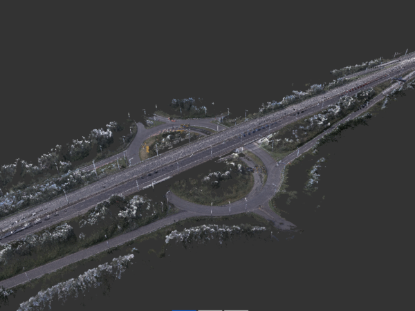 pointcloud of M4 motorway junction