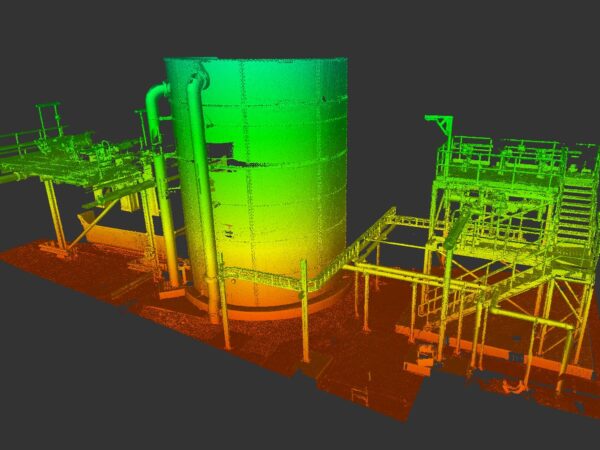 3d point cloud model of tank and plant structure