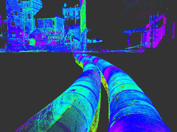 point cloud of underground culvert