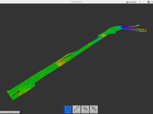 pavement survey data within autodesk recap software