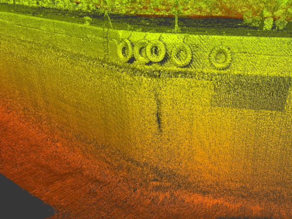 Point cloud sea wall