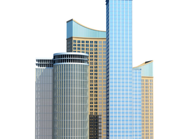 Skyscrapers.,Isolated,On,White