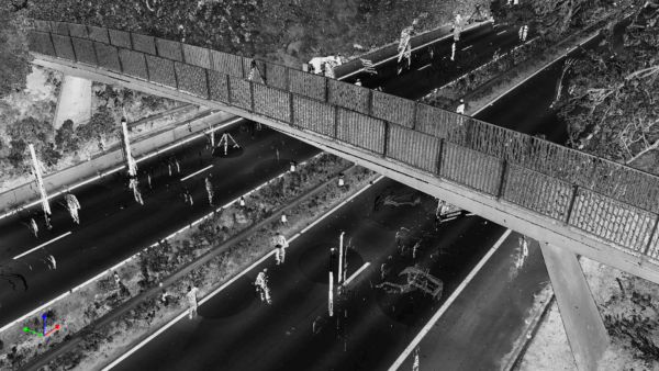 Bridge replacement survey using laser scanning during an overnight road closure