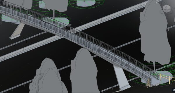 Bridge replacement survey using laser scanning during an overnight road closure