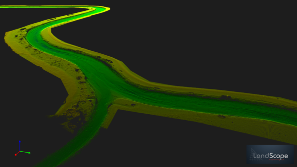 Integrated point cloud from a 10km river survey